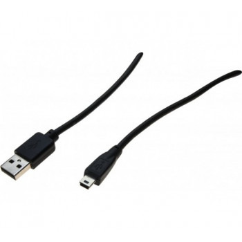 EXERTIS CONNECT Cable Mini USB 2.0, conector macho USB-A a conector macho USB Mini-B de 5 pines, 1,0 m, negro 532516