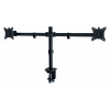 LEITZ Ergo Slim Soporte para dos monitores, con pinza de escritorio, negro 61640095