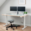 LEITZ Ergo Slim Soporte para dos monitores, con pinza de escritorio, negro 61640095