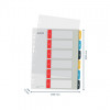 Leitz 12460000 Índice numérico A4, 1-10, polipropileno, gris