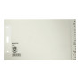 Leitz Índice Manila Board A-Z, A5 apaisado, 20 partes, gris, 100 g/m², perforación 80 mm con taladros reforzados (1206-00-85)