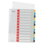 Leitz Cosy A4 Set de separadores impresos, 1-12, PP, multicolor 12480000