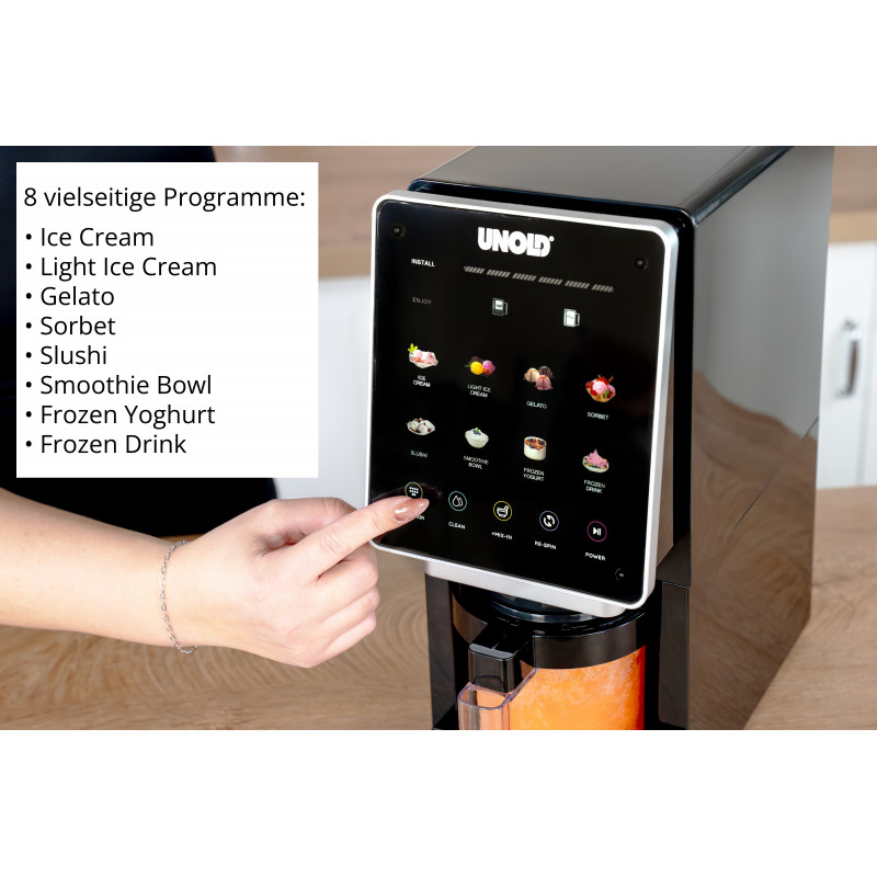 Unold 48805 Cream Dream Heladera 0,5 L, negra