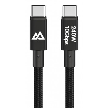 Black Rock cable USB-C a USB-C 240W 10Gbps 1,2m negro 00201766