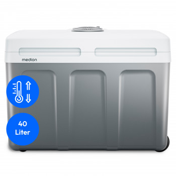 MEDION MD13102 TC45 nevera termoeléctrica 40L gris - frío y calor, 12V/220-240V/5V USB 50078386
