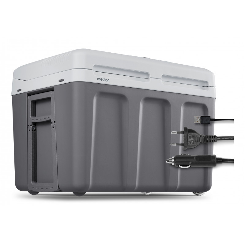 MEDION MD13102 TC45 nevera termoeléctrica 40L gris - frío y calor, 12V/220-240V/5V USB 50078386