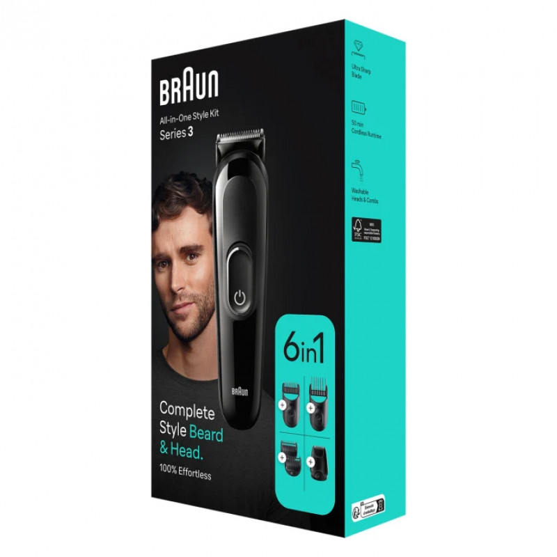 Braun All-in-One Style Kit MGK3420 set multigrooming, recortadora de precisión para barba y pelo 4210201446774