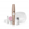 Braun FaceSpa Pro 921 depiladora facial 3 en 1, cepillo de limpieza y dispositivo de tonificación, bronce-blanco