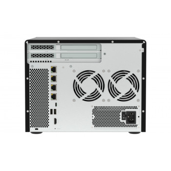QNAP TVS-H877AX-R5-16G NAS QuTS hero de 8 bahías, AMD Ryzen V1500B, 16GB RAM, 2x2.5GbE, montaje en rack 2U