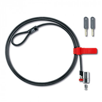 Dell cable de seguridad Kensington ClickSafe para Latitude, OptiPlex, Vostro, XPS - 1,8 m, cierre con llave, negro/plateado (6DK21)