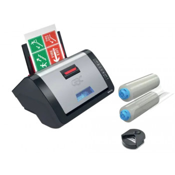 Set de plastificadora GBC Velocity A4 con 10 fundas, plastificado en caliente, 2 rodillos, anti-atasco, negro 4410076