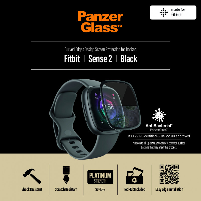 PanzerGlass protector de pantalla para Fitbit Sense 2 negro PanzerGlass 3667