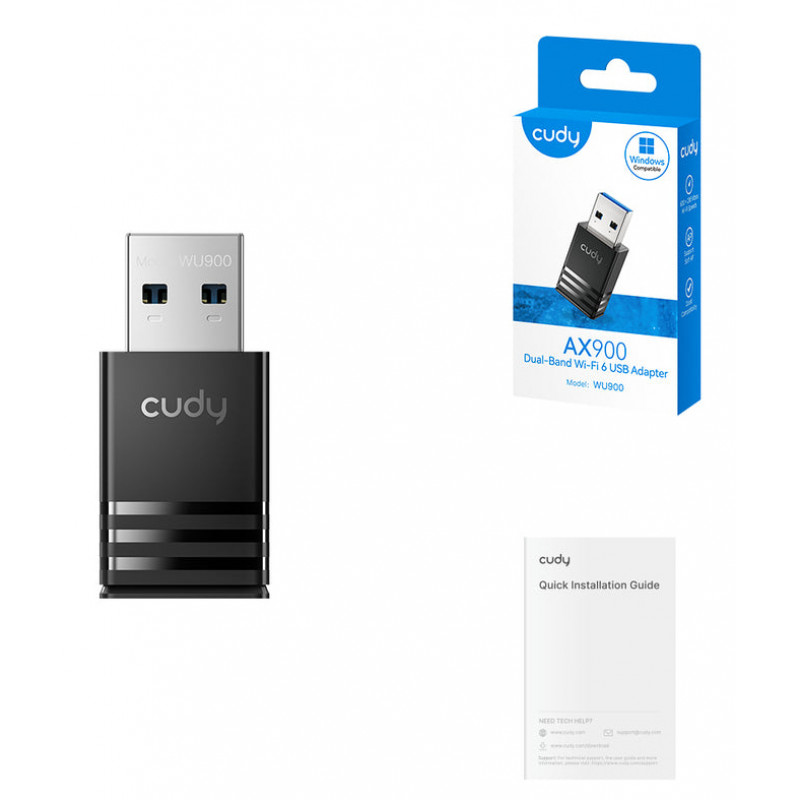 Cudy adaptador USB WiFi AX900 - 600 Mbit/s (WU900)