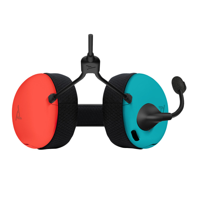 PDP Gaming LVL40 auriculares gaming estéreo con cable para Nintendo Switch, azul/rojo