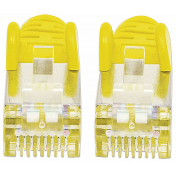 Intellinet cable de red Cat.7 SFTP de alto rendimiento, 15 m, conector macho RJ-45 a conector macho RJ-45, amarillo, libre de halógenos, snagless 741125