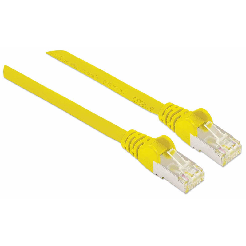 Intellinet cable de red Cat.7 SFTP de alto rendimiento, 15 m, conector macho RJ-45 a conector macho RJ-45, amarillo, libre de halógenos, snagless 741125