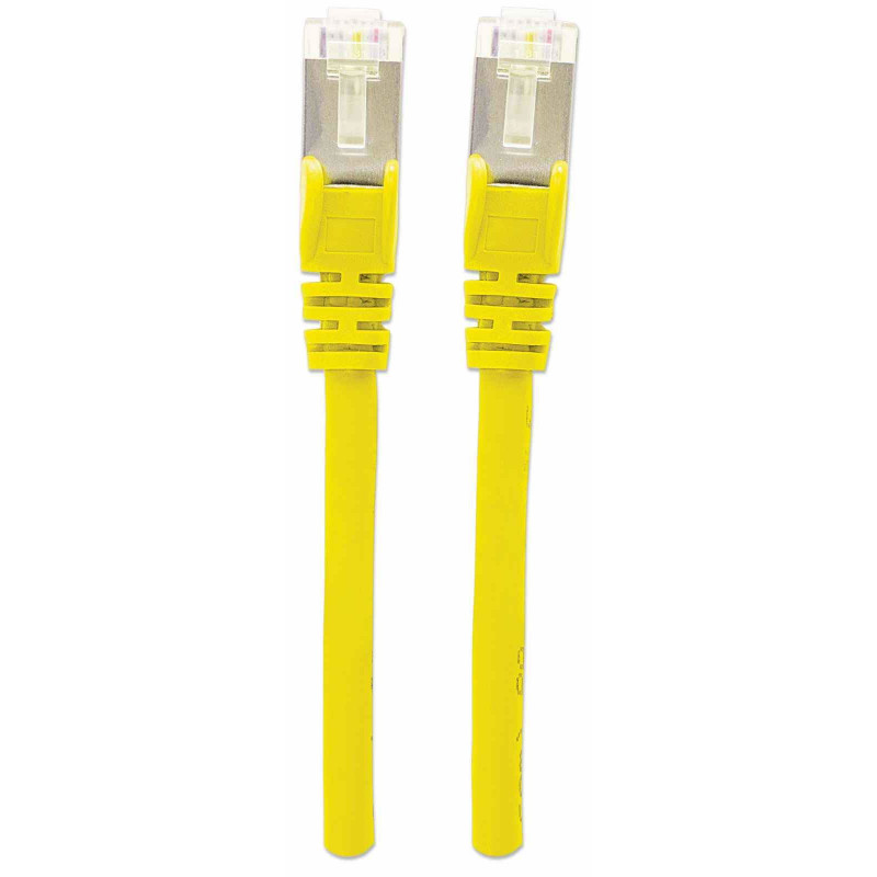 Intellinet cable de red Cat.7 SFTP de alto rendimiento, 15 m, conector macho RJ-45 a conector macho RJ-45, amarillo, libre de halógenos, snagless 741125