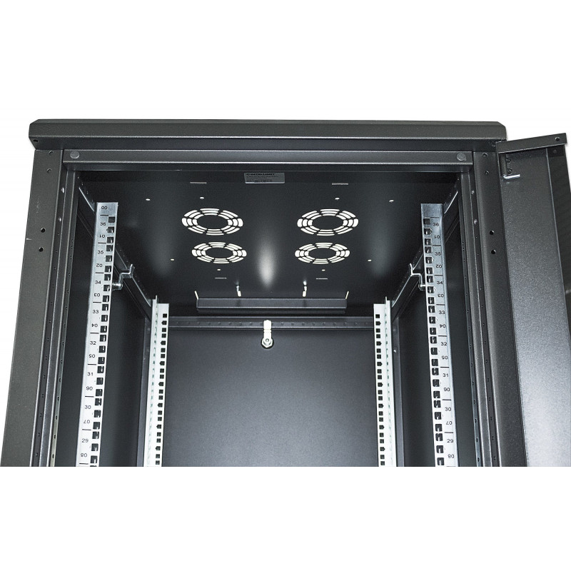 Intellinet Armario de pared 22U 19 pulgadas negro RAL 9005, 600x600x1080 mm 713603