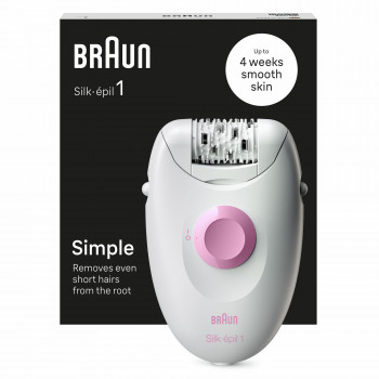 Braun Silk-épil 1 SE1-000 Depiladora (blanco/rosa) 7500435224949