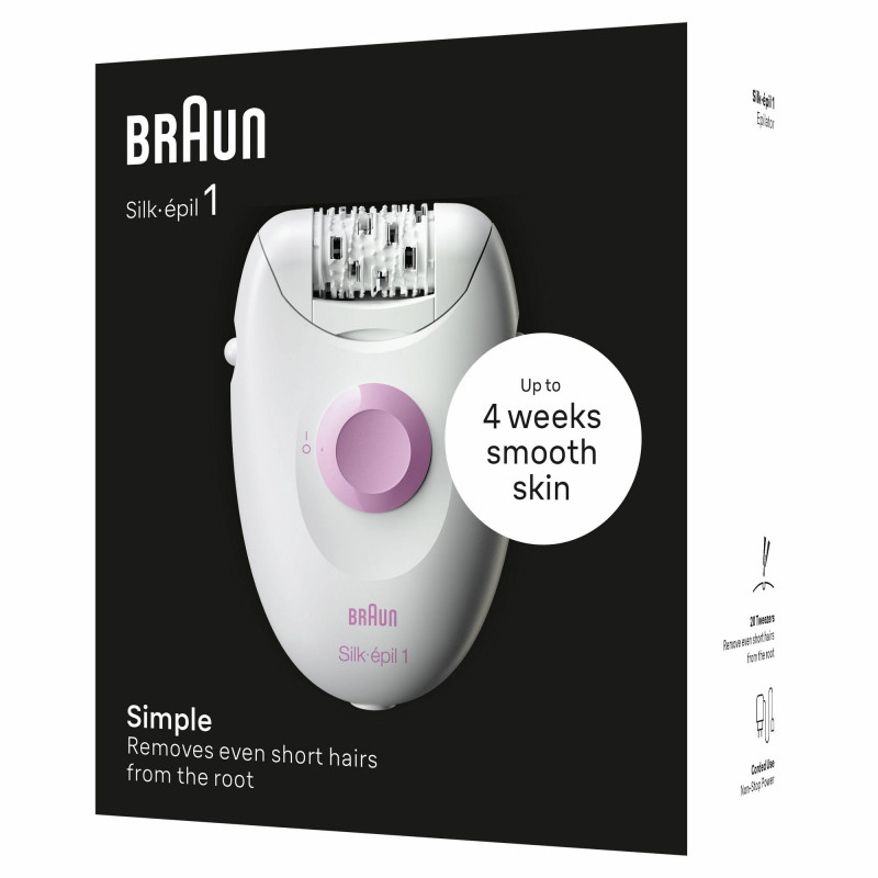 Braun Silk-épil 1 SE1-000 Depiladora (blanco/rosa) 7500435224949