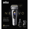Braun NEVO 17000cc Afeitadora eléctrica con estación Clean&Charge, 5 modos, cabezal de afeitado 360°, cromo/plata 349659