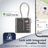 Cellularline TRACY LOCK Candado inteligente con rastreador Bluetooth vía Apple Find My, negro 61302