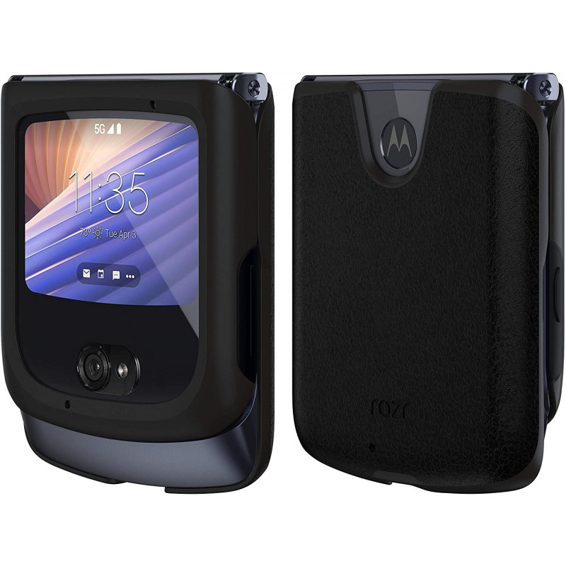 Motorola funda de piel negra para Motorola RAZR - PG38C03190