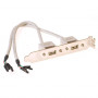 ACT SB2400 Regleta de 8 tomas con 2 puertos de carga USB-A, cable de 1,5 m, Negra