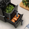 Freidora de aire Philips Ovi Stacked Dual Basket 4000 9L 2700W Negro y Plata NA461/00