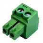 Conector Phoenix VIVOLINK de 2 polos verde, paso 5,08 mm, conexión por tornillo, 12 A, 320 V