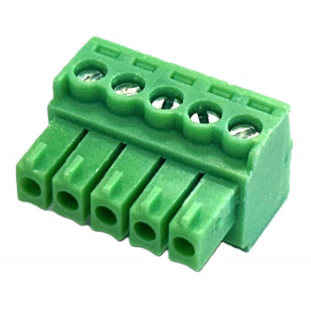 VIVOLINK Conector macho de tornillo Phoenix de 5 polos, 5,08 mm de paso, Verde