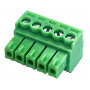 VIVOLINK Conector macho de tornillo Phoenix de 5 polos, 5,08 mm de paso, Verde