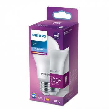 Philips bombilla LED A60 E27, equivalente a 100 W