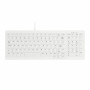 CHERRY Active Key MedicalKey AK-C7000F-U1-W/UK Teclado USB con cable, Blanco/Gris claro, sellado IP68, desinfectable