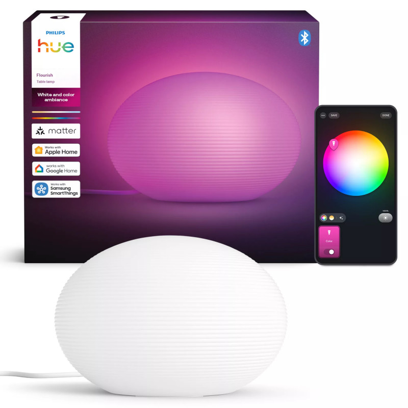 Philips Flourish Hue Lámpara de mesa EU/UK 1xA60 WCA