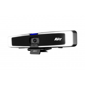 AVer VB130 barra de vídeo y sonido USB 4K con iluminación inteligente, zoom digital 4x, campo de visión 120°, auto-tracking con IA, micrófono beamforming, altavoz 10W, PoE+