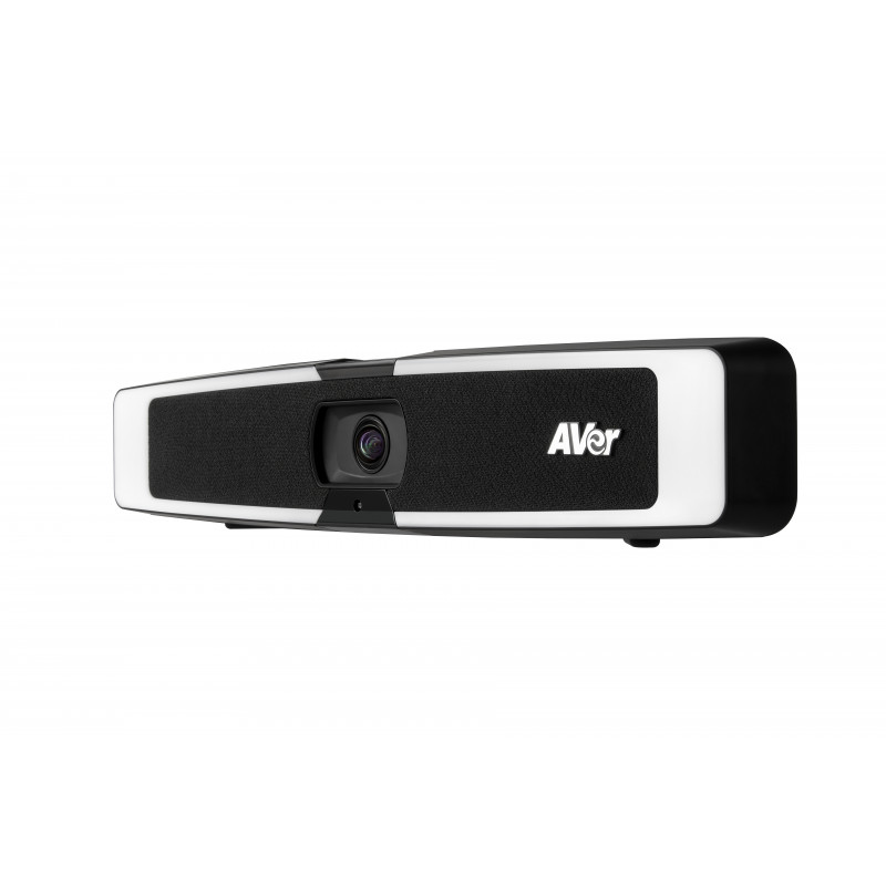AVer VB130 barra de vídeo y sonido USB 4K con iluminación inteligente, zoom digital 4x, campo de visión 120°, auto-tracking con IA, micrófono beamforming, altavoz 10W, PoE+