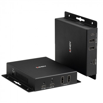Lindy 100m Cat.6A Type-C Extensor de vídeo y datos HDBaseT 3.0 4K60 (39347)