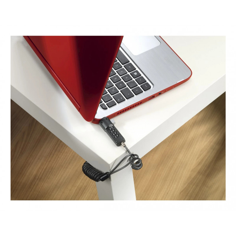 Hama candado de combinación de 4 dígitos para portátiles y netbooks, antracita (00054106)
