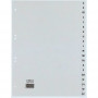 Índice A-Z REXEL HETZEL A4, 20 pestañas, polipropileno, gris, perforación 80-80-80 mm 25240481