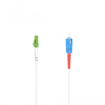 Hama cable de parcheo de fibra óptica LC/APC a SC/UPC, 9 m, monomodo OS2, blanco 00200767