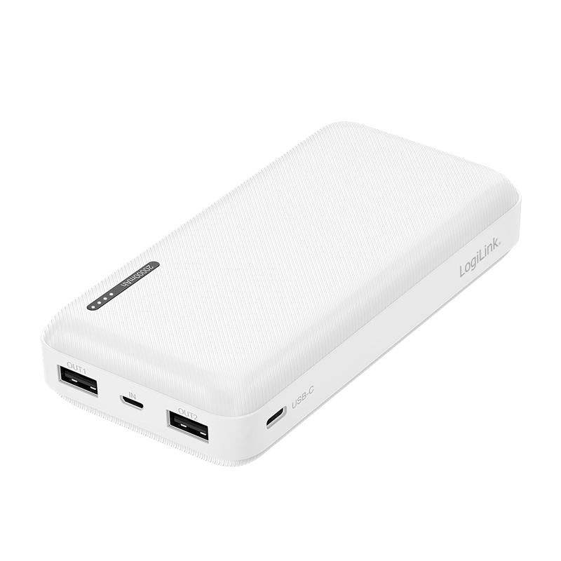 LogiLink PA0323W power bank 20000 mAh blanco - 2x USB-A, 1x USB-C, 20W PD
