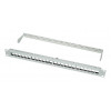 LogiLink panel de parcheo Keystone 19 pulgadas, 24 puertos, apantallado, gris claro (RAL7035), 1U, para hasta 24 módulos Keystone, 1 ud. (NK4073)