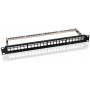 Microconnect PP-027 panel de parcheo Cat6 UTP de 24 puertos, montaje en rack 1U, negro