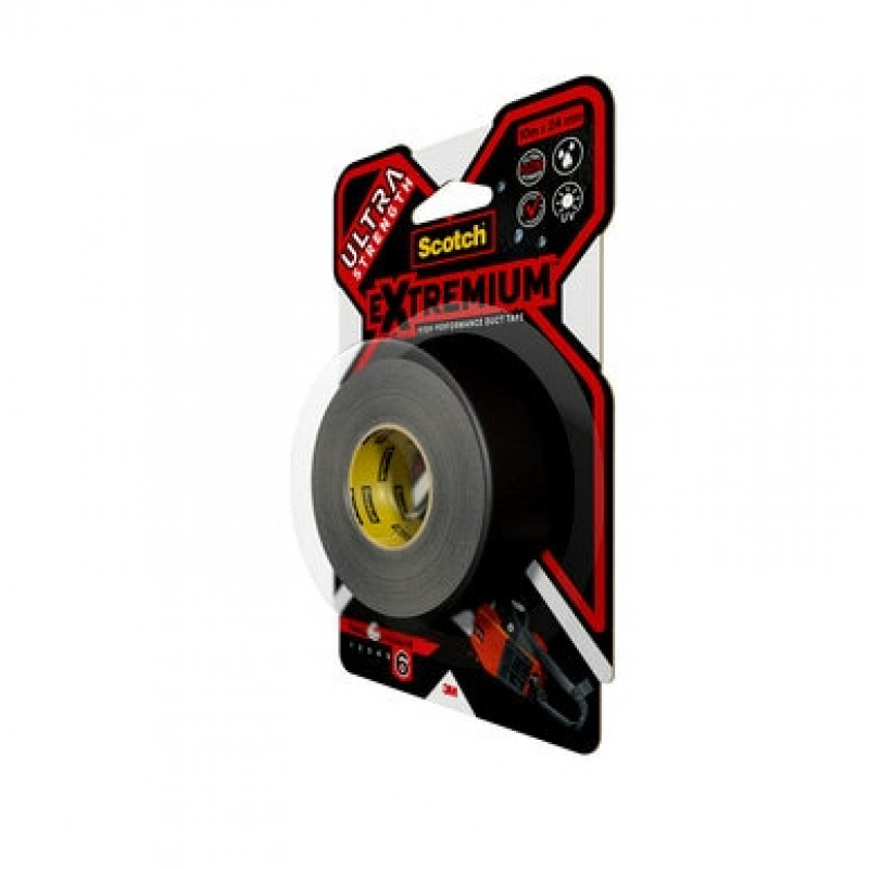 3M Extremium cinta negra de embalaje y reparación resistente a los rayos UV e impermeable 10 m x 24 mm 6 rollos 7100207215
