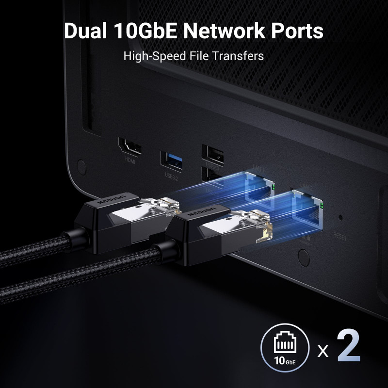 Ugreen NASync DXP6800 Pro sistema NAS de 6 bahías, Intel Core i5-1235U, 8GB DDR5, 2x10GbE + 2x2.5GbE, 2xM.2 NVMe, 2xUSB3.2 Gen2, HDMI, PCIe 4.0 25899