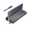 LogiLink UA0408 dock USB-C con soporte para tablet, HDMI 4K@60Hz, 100W PD, Gigabit Ethernet, plata