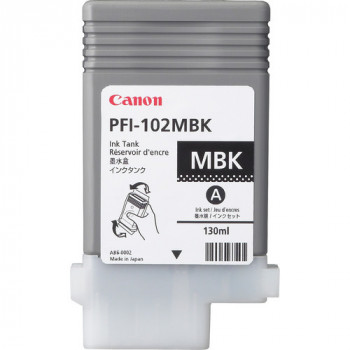 Canon PFI-102MBK depósito de tinta pigmentada negro mate 130 ml para imagePROGRAF iPF500, iPF600, iPF700, iPF710, iPF720 31CANPFI102MBK