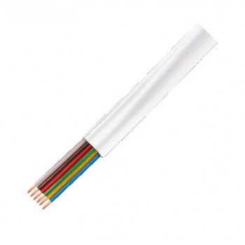 LogiLink CM06W Cable de teléfono por metros 100 m plano 6 hilos blanco para interior