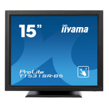 Iiyama ProLite T1531SR-B5 monitor LED táctil de 15 pulgadas - 1024 x 768, TN, HDMI/VGA/DisplayPort, altavoces, negro mate